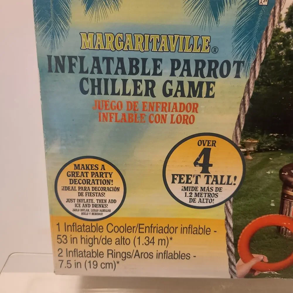NIB Inflatable 4ft tall Margaritaville Parrot Chiller Game